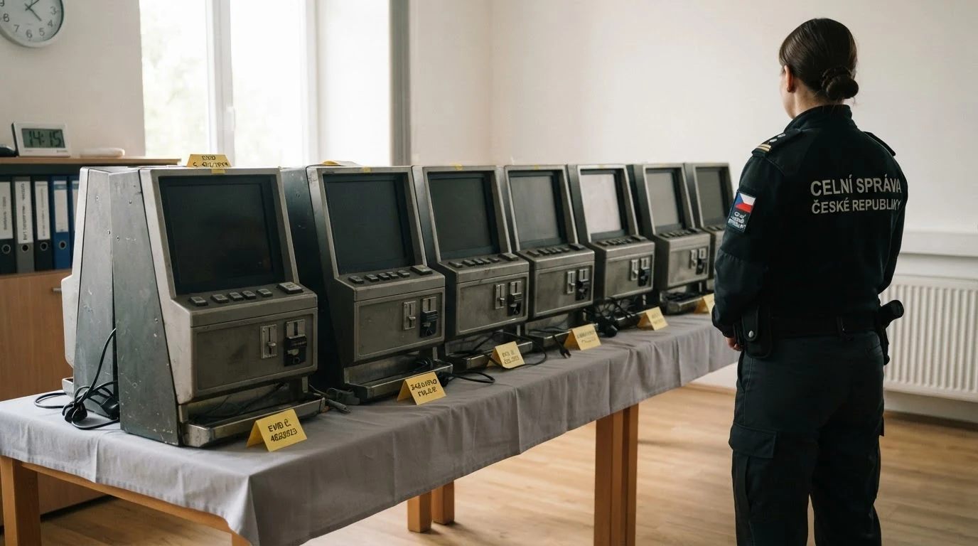 Zabavená technická herní zařízení zajištěná Celní správou ČR při kontrolní akci v Ostravě
