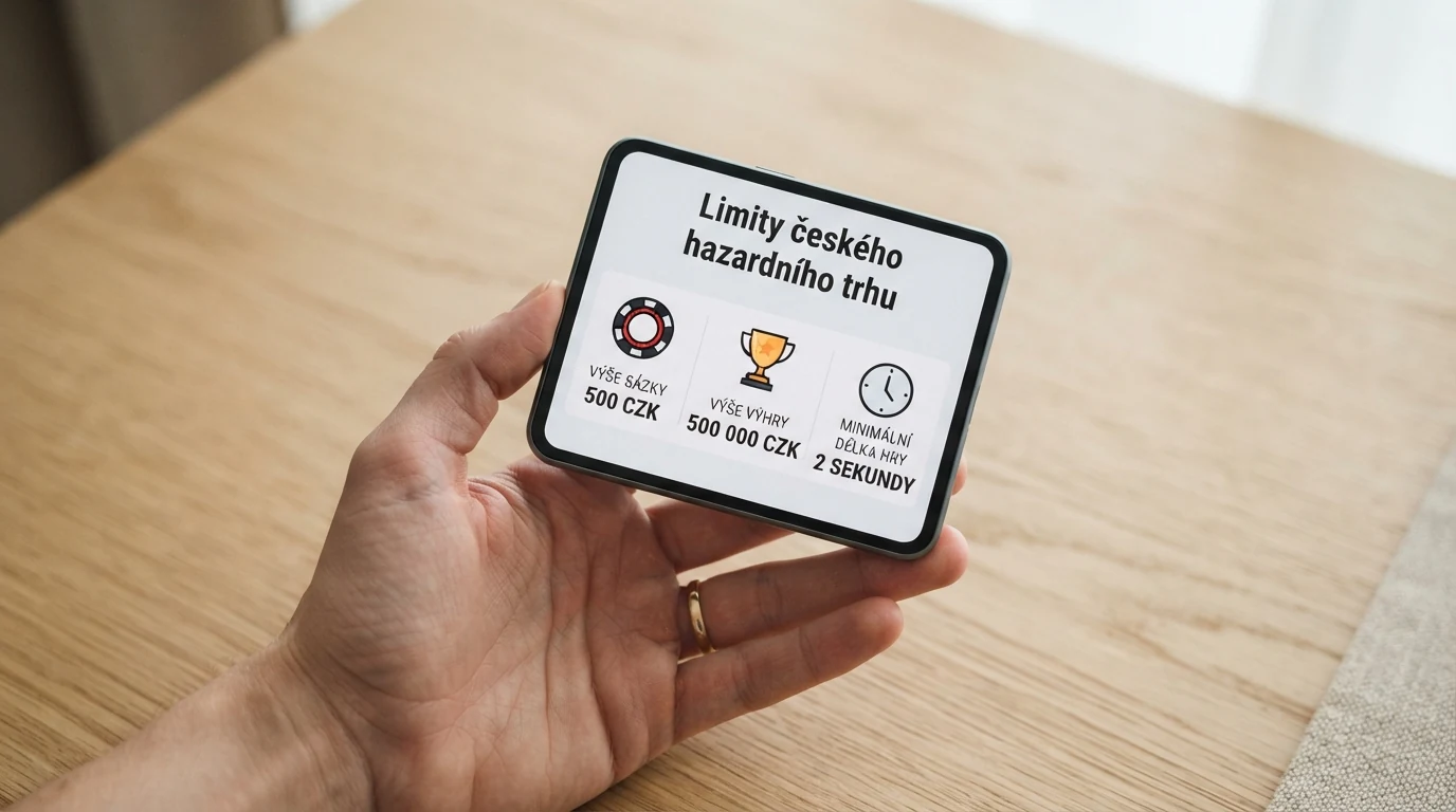 Grafika se třemi stropy: sázka 500 Kč, výhra 500 000 Kč a minimální otočení 2 sekundy