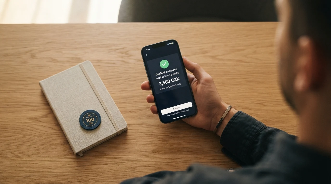 Mobilní telefon zobrazující úspěšné potvrzení platby přes PayPal na herní konto