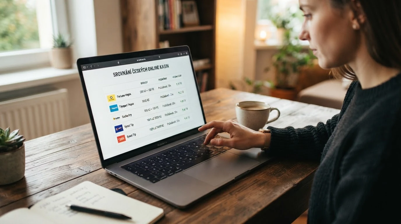 Srovnávací tabulka s logy českých online casin a počty volných otoček