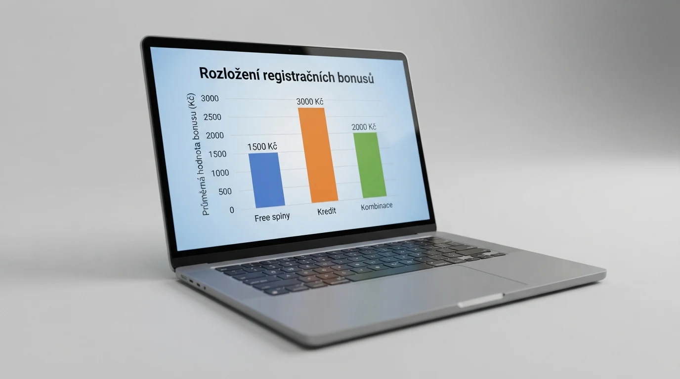 Tabulka s řádky kasin a sloupci bonusů na obrazovce notebooku