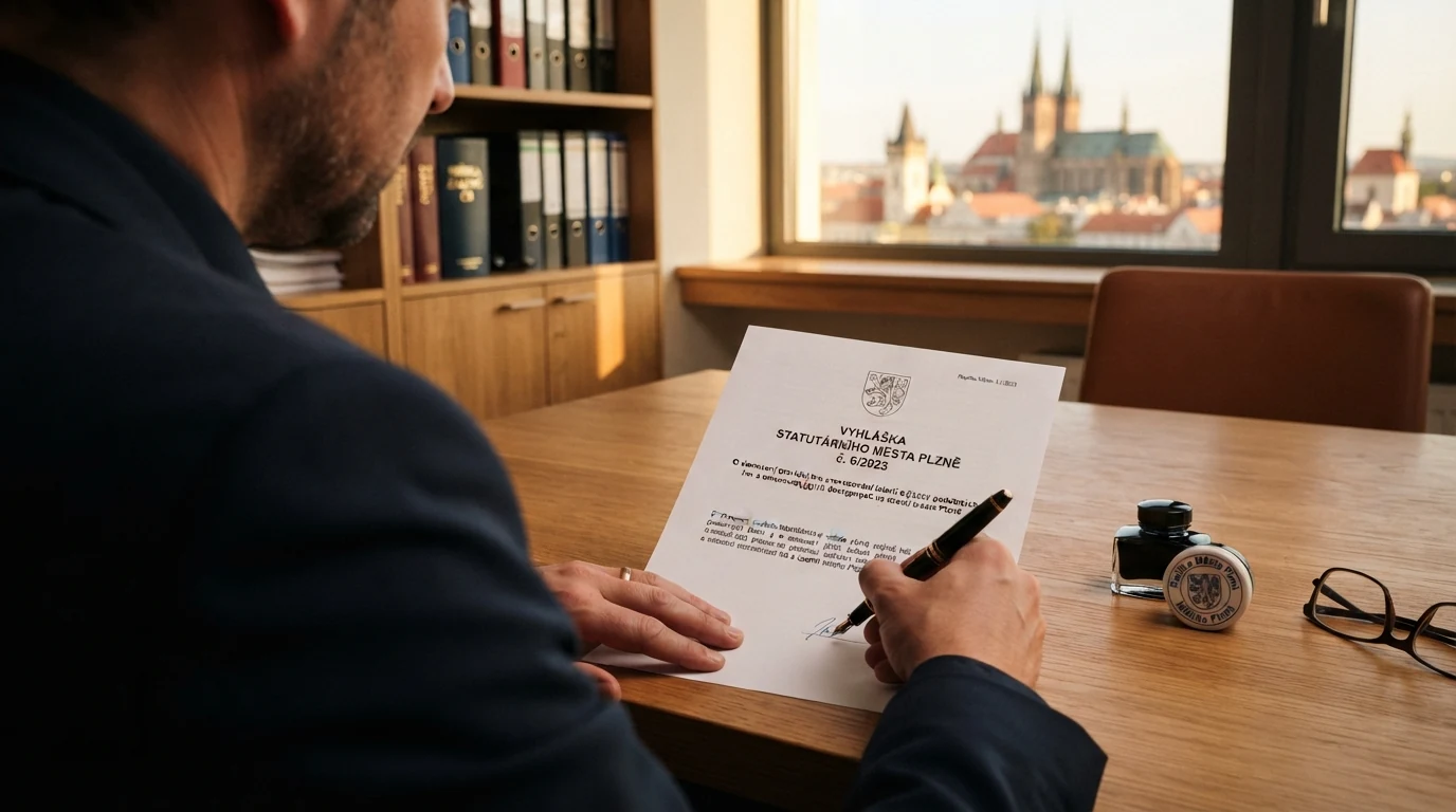 Titulní strana nebo výňatek z vyhlášky č. 6/2023 statutárního města Plzně o regulaci hazardních her